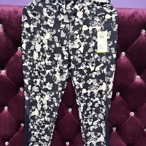 Old Navy Black and White Butterfly Print Leggings